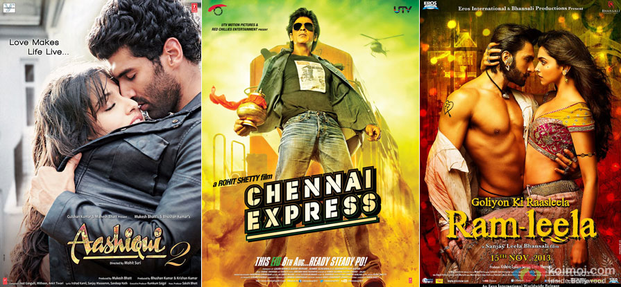 Aashiqui 2, Chennai Express and Ramleela Movie Poster