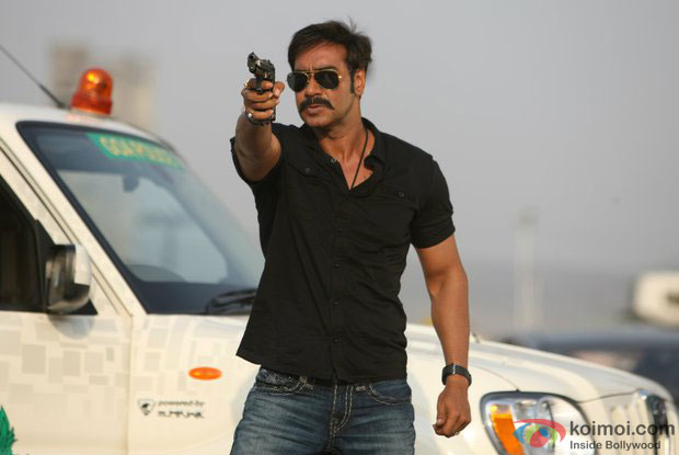 Ajay Devgn in a still from movie 'Singham'