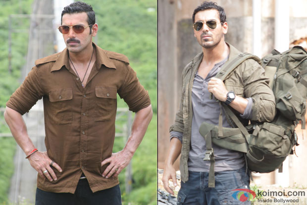 John Abraham in a still from movie 'Shootout At Wadala' and 'Madras Cafe'