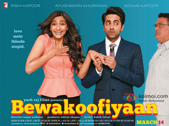 Sonam Kapoor, Ayushmann Khurrana and Rishi Kapoor starrer 'Bewakoofiyaan' movie first look poster