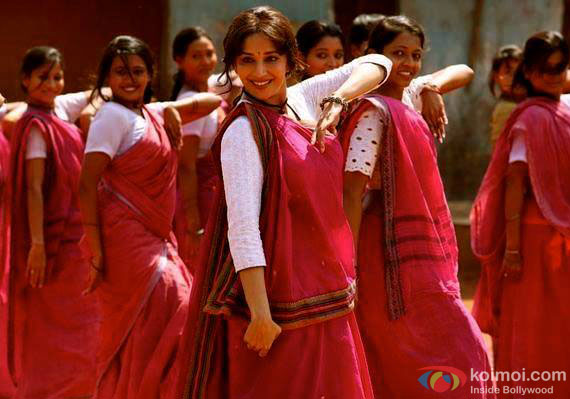 Madhuri Dixit in a still from movie 'Gulaab Gang'