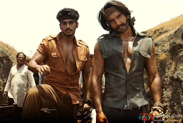 Arjun Kapoor and Ranveer Singh in a still from movie 'Gunday'