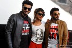 Arjun Kapoor, Priyanka Chopra and Ranveer Singh promote movie 'Gunday' at Mumbai's College campus