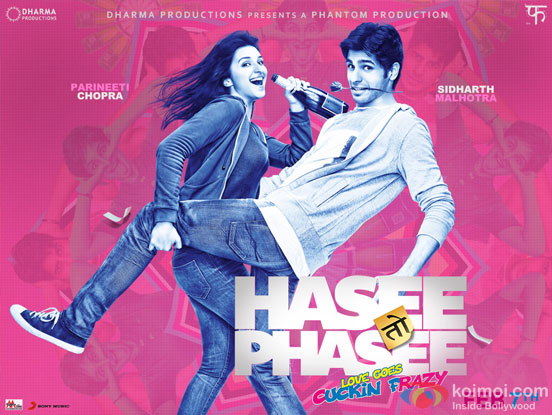 Parineeti Chopra and Sidharth Malhotra in a 'Hasee Toh Phasee' Movie Poster