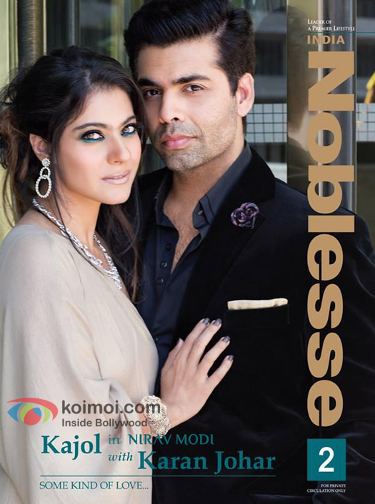 Kajol and Karan Johar on the cover of Noblesses India Magazine