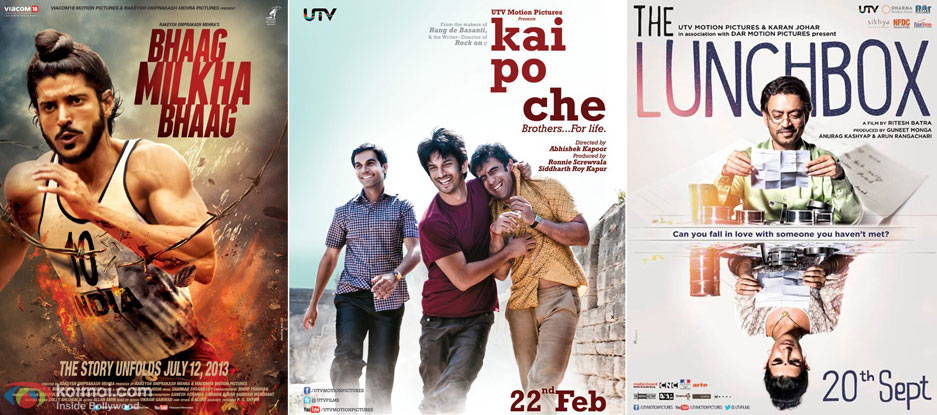 Bhaag Milkha Bhaag, Kai Po Che and The Lunchbox Movie Poster