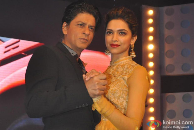 Shah Rukh Khan and Deepika Padukone at an event