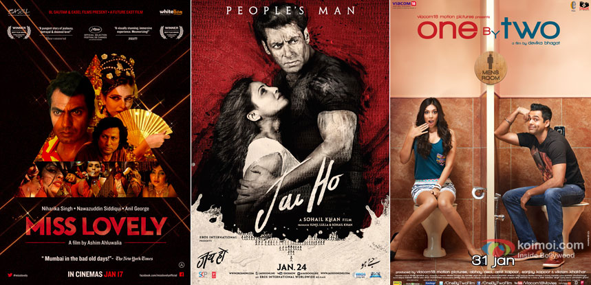 Miss Lovely, Jai Ho and One By Two Movie Poster