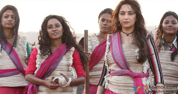 Madhuri Dixit in a still from movie 'Gulaab Gang'