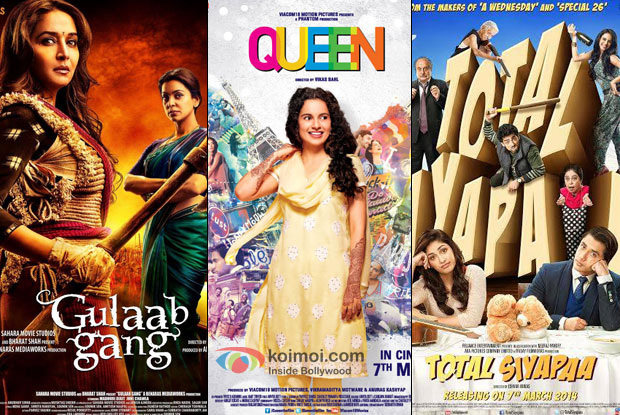 Gulaab Gang, Queen and Total Siyappa Movie Poster