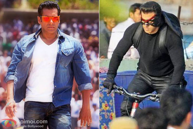 Salman Khan in a still from movie 'Jai Ho' and 'Kick'