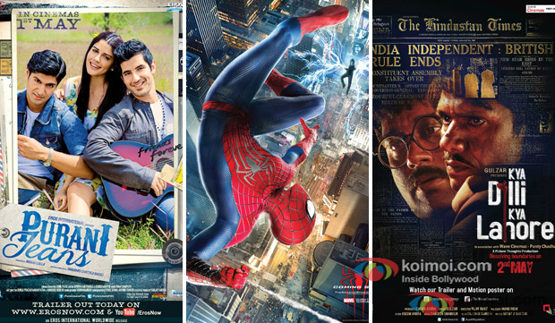 Purani Jeans, The Amazing Spiderman 2 and Kya Delhi Kya Lahore Movie Poster