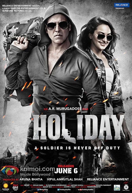 Akshay Kumar and Sonakshi Sinha in 'Holiday' Movie Poster Pic 2