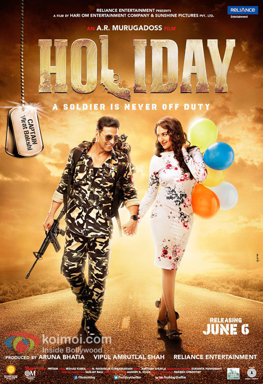 Akshay Kumar and Sonakshi Sinha in 'Holiday' Movie Poster Pic 3