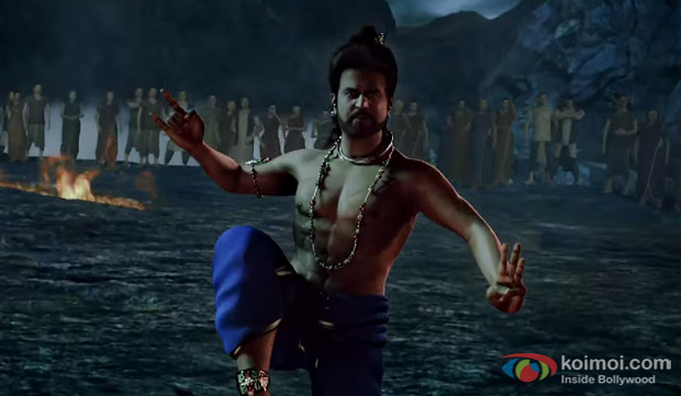 Rajnikanth in a 'Thandav' Song still from movie 'Kochadaiiyaan'