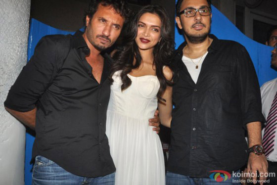 Homi Adajania, Deepika Padukone and Arjun Kapoor at Movie ‘Finding Fanny’ Wrap Up Party
