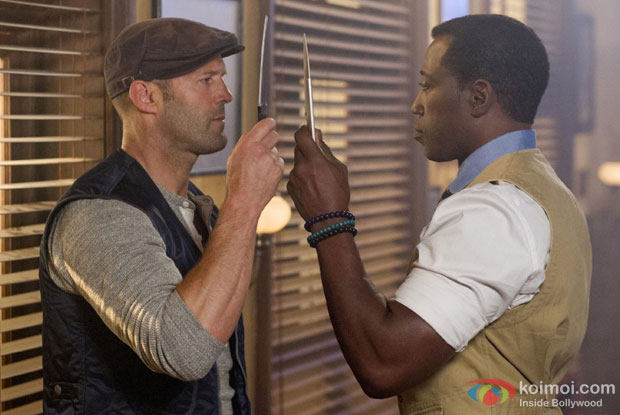 Wesley Snipes and Jason Statham in a still from movie 'The Expendables 3'