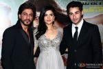 Shah Rukh Khan, Deeksha Seth, Armaan Jain At The Premiere Of Lekar Hum Deewana Dil
