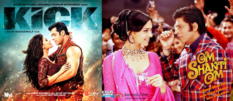 'Kick' and 'Om Shanti Om' Movie Poster