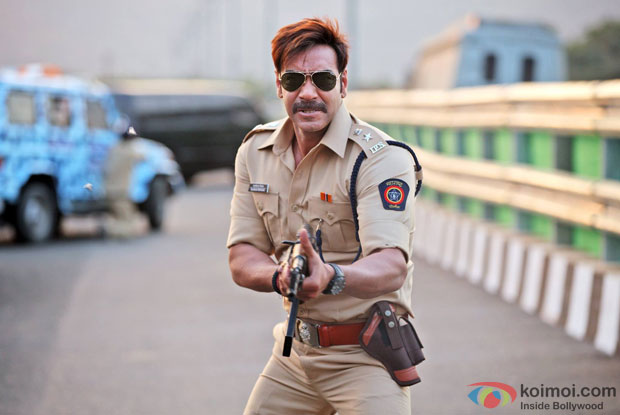 Ajay Devgn in a still form movie 'Singham Returns'