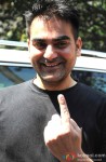 Arbaaz Khan Cast Vote For Maharashtra State Assembly Elections 2014