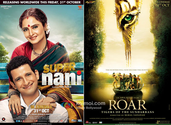 'Super Nani' and 'Roar - Tigers of Sunderbans' movie posters