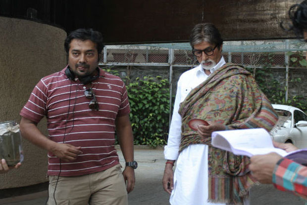 Anurag Kashyap and Amitabh Bachchan on the sets of movie 'Bombay Talkies'