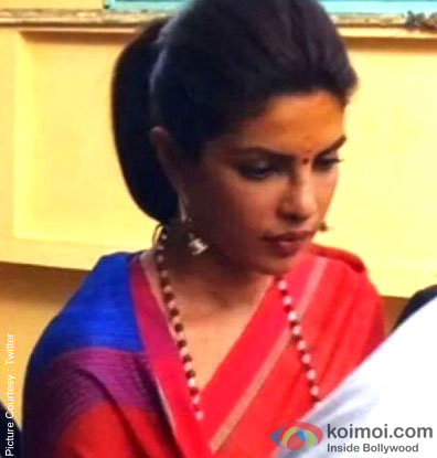 Priyanka Chopra on the sets of movie 'Bajirao Mastani'