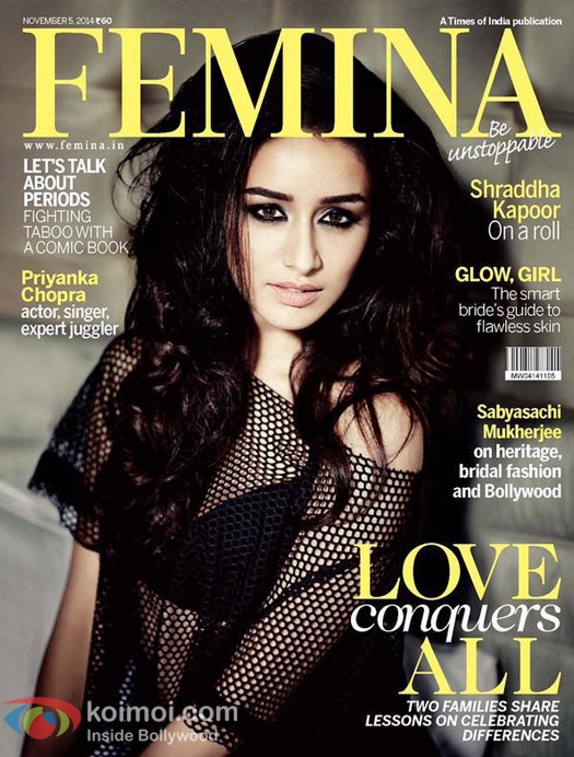 Shraddha Kapoor on a FEMINA cover