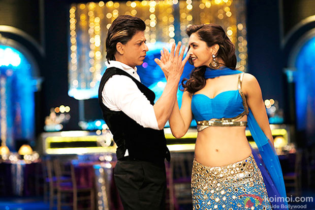 Shah Rukh Khan and Deepika Padukone in a still from movie 'Happy New Year'