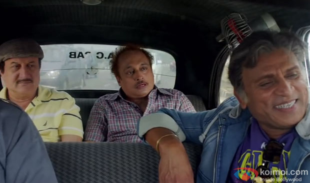 Anupam Kher, Piyush Mishra and Annu Kapoor in a still from movie 'The Shaukeens'