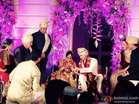 Salman Khan during the Arpita Khan-Ayush Sharma's Wedding
