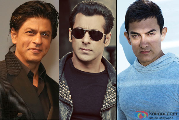 Shah Rukh Khan, Salman Khan, and Aamir Khan