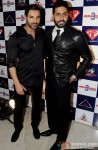 John Abraham and Abhishek Bachchan during the the announcement of 'Hera Pheri 3'