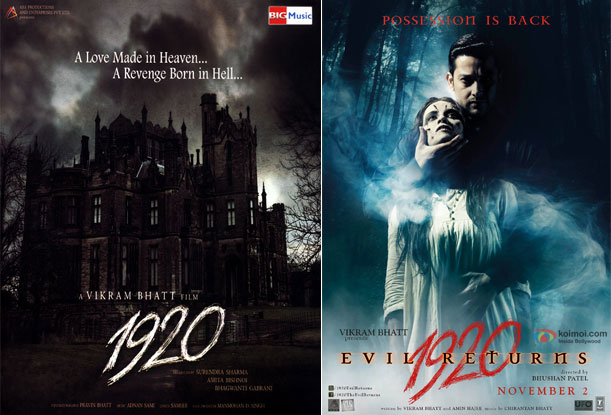 1920 (2008) and 1920: Evil Returns (2012) Movie Posters