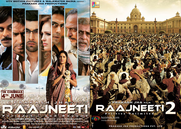 Raajneeti (2010) and Raajneeti 2 (2015) Movie Posters