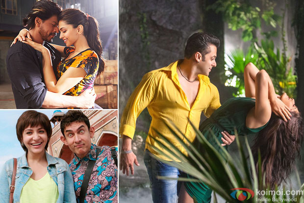 A still from movies 'Happy New Year', 'PK' and 'Kick'