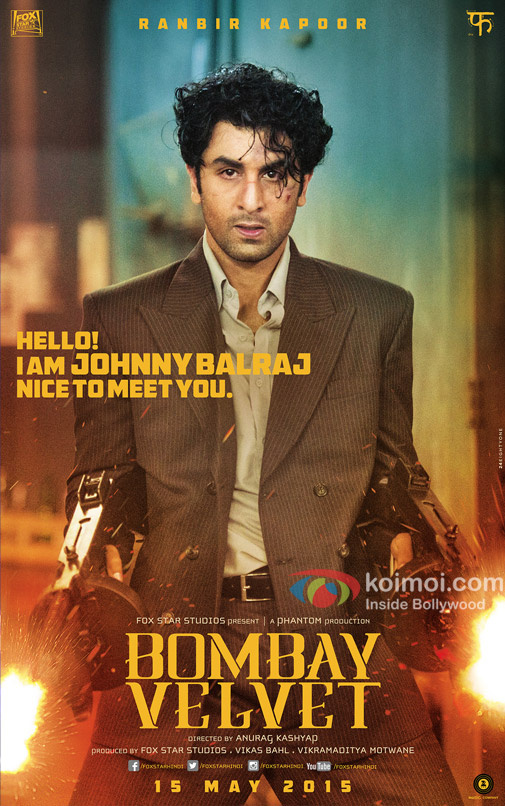 Ranbir Kapoor in a 'Bombay Valvet' movie poster