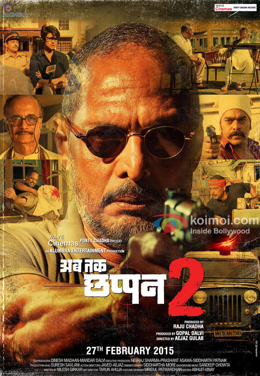 Gul Panag, Nana Patekar and Ashutosh Rana in a 'Ab Tak Chhappan 2' movie poster