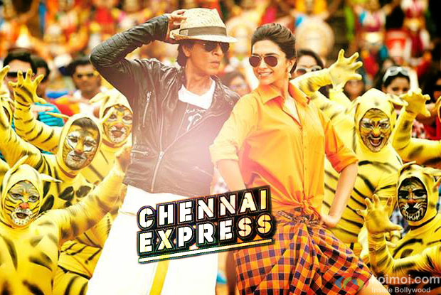 Shah Rukh Khan and Deepika Padukone in a still from movie 'Chennai Express'