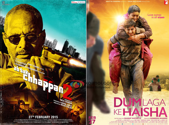 Ab Tak Chappan 2 and Dum Lagake Haisha movie posters