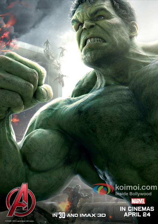 Mark Ruffalo as a HULK in a still from 'Avengers: Age of Ultron' movie poster