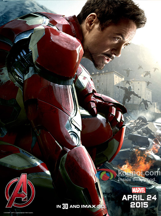 Robert Downey Jr. in a still from 'Avengers: Age Of Ultron' movie poster