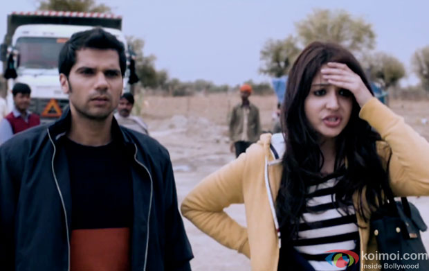 Neil Bhoopalam  and Anushka Sharma in a still from movie 'NH10'