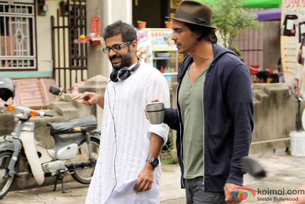 Vikramjit Singh and Arjun Rampal on the sets of movie 'Roy'
