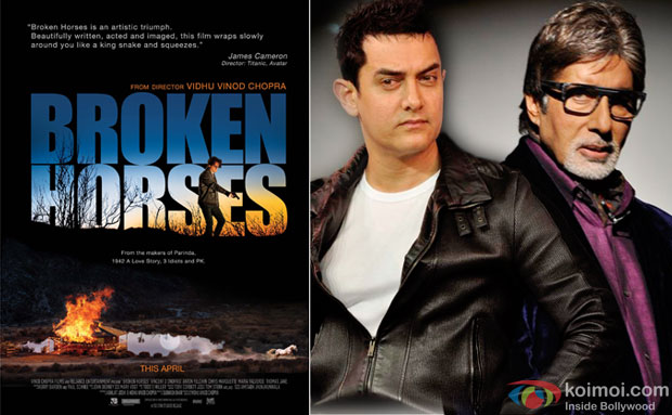 Broken Horses movie poster, Aamir Khan and Amitabh Bachchan