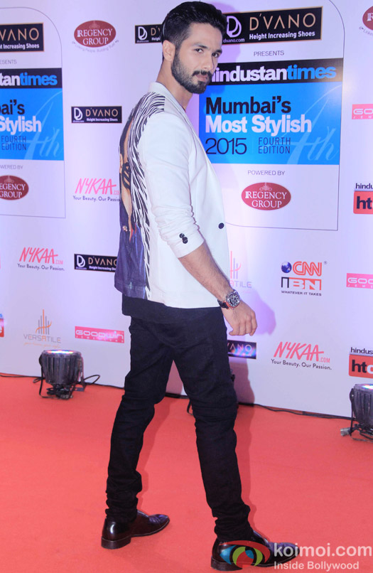Shahid Kapoor at HT Most Stylish Awards 2015