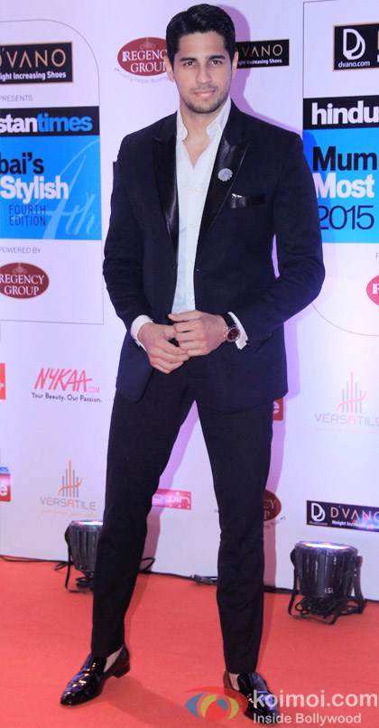 Sidharth Malhotra at HT Most Stylish Awards 2015