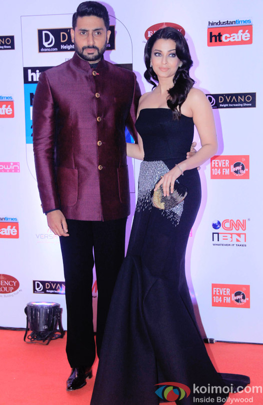 Abhishek Bachchan and Aishwarya Rai Bachchan at HT Most Stylish Awards 2015