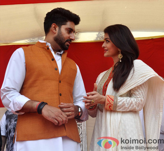 Abhishek Bachchan & Aishwarya Rai Bachchan Celebrate Gudhi Padva